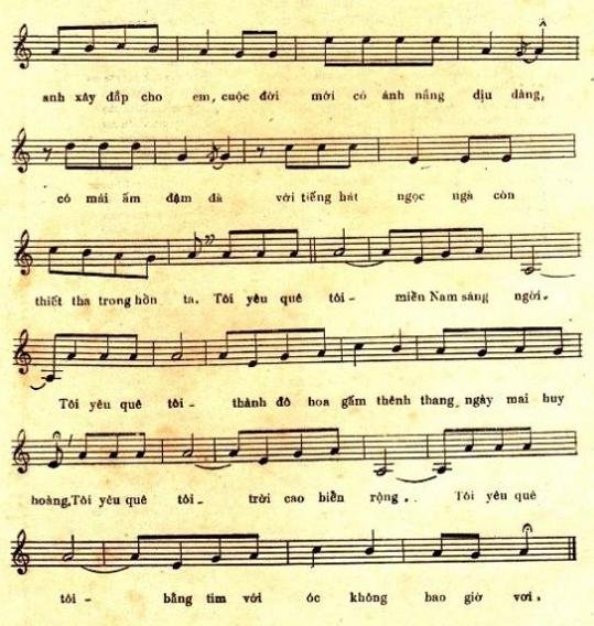 Sheet nhạc Tôi Yêu Quê Tôi 2